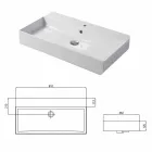 Single Hole Basin for Support or Wall in Coliviata Colivi Ceramic Viadurini