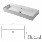 Single Hole Basin for Support or Wall in Coliviata Colivi Ceramic Viadurini