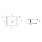 Single-Hole Basin in Colored Ceramic for Support and Recessed Capri Viadurini