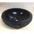 Design countertop washbasin made of natural stone Lola, black color