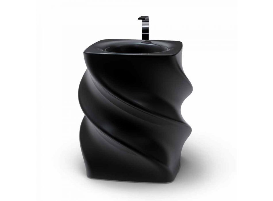 Black freestanding sink Twist modern design made in Italy