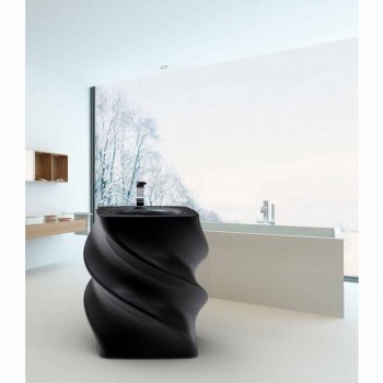 Black freestanding sink Twist modern design made in Italy