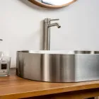 Oval Countertop Washbasin in Stainless Steel in Different Finishes - Anemone Viadurini