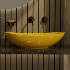 Oval Countertop Ceramic Washbasin L 60 cm Made in Italy - Jumper Viadurini