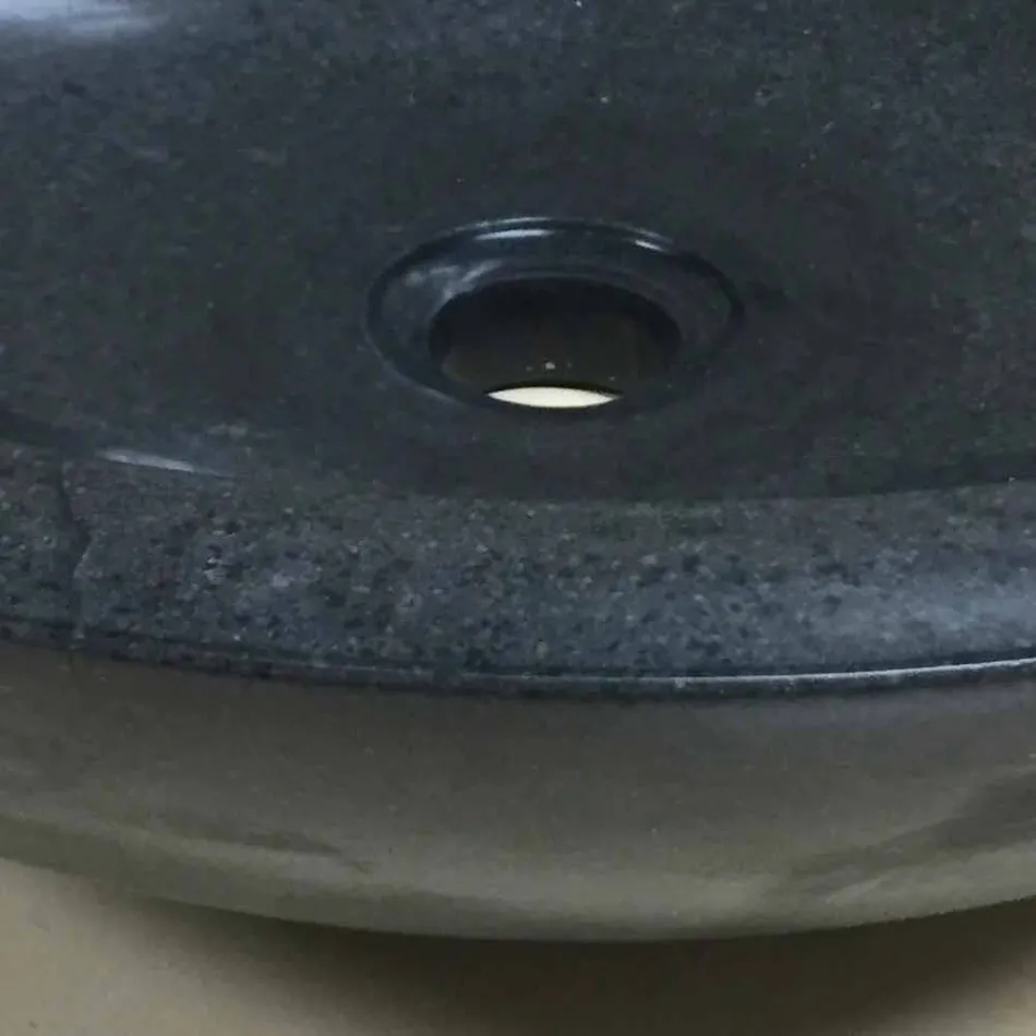 Design countertop washbasin in black Ziva natural stone Viadurini