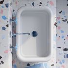 Rectangular Ceramic Countertop Washbasin - Holly Viadurini