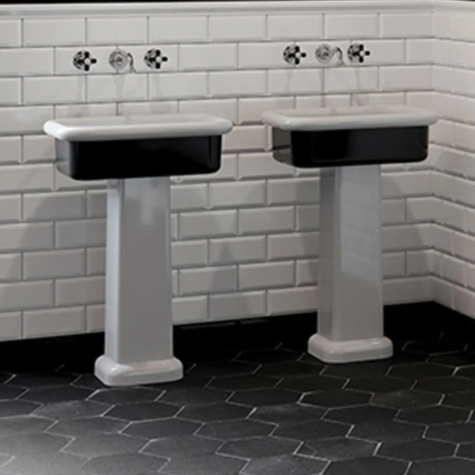 Rectangular Ceramic Countertop Washbasin - Holly Viadurini