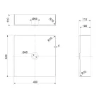 Square countertop washbasin in stainless steel in different finishes - Calendula Viadurini