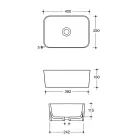 Washbasin Made of Ceramic Available in Different Colors Made in Italy - Basket Viadurini