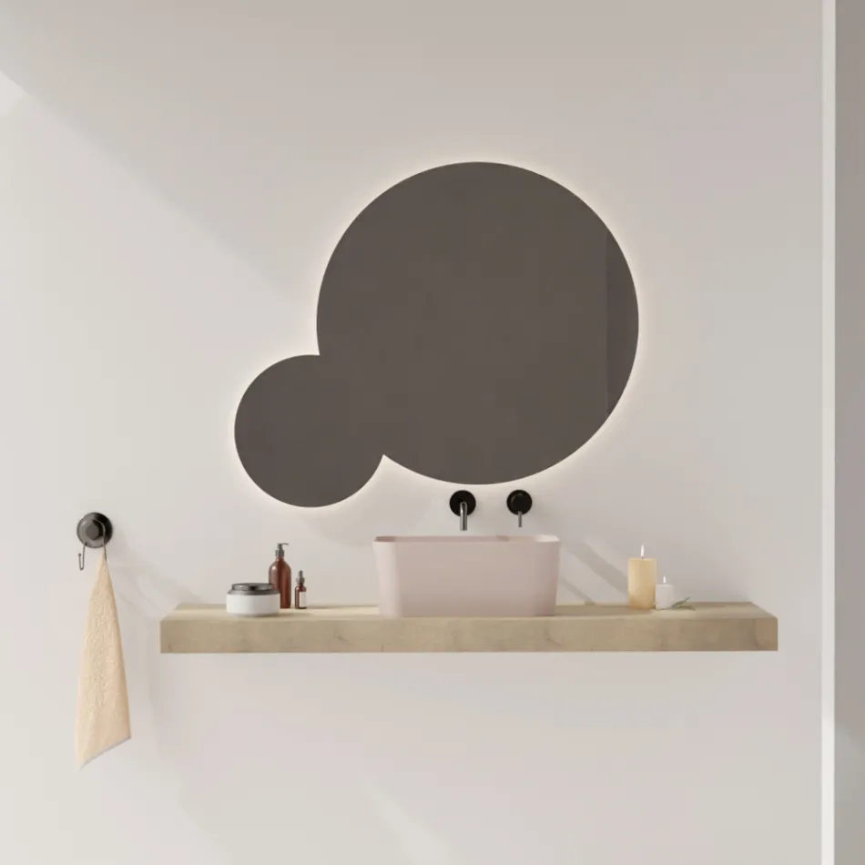 Washbasin Made of Ceramic Available in Different Colors Made in Italy - Basket Viadurini