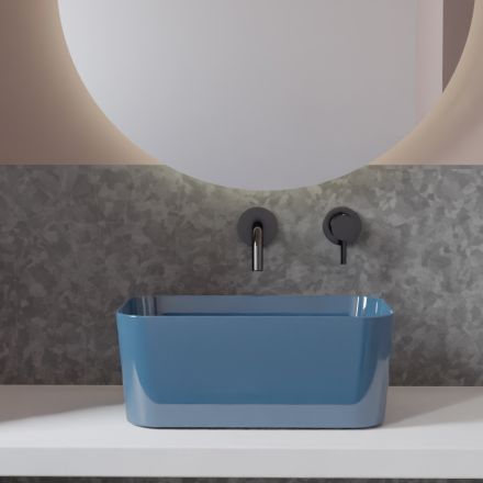 Washbasin Made of Ceramic Available in Different Colors Made in Italy - Basket Viadurini