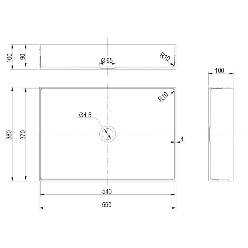 Rectangular Countertop Washbasin in Stainless Steel in Different Finishes - Camellia Viadurini