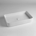 Rectangular Countertop Washbasin in Colored Ceramic Made in Italy - Dable