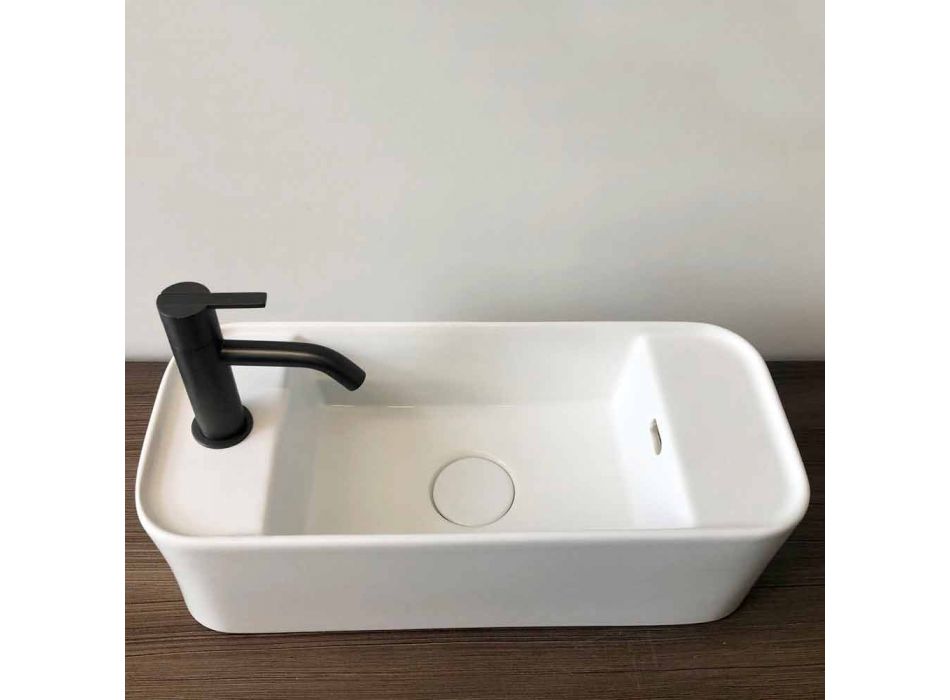 Rectangular Countertop Washbasin in Colored Ceramic Made in Italy - Kino Viadurini