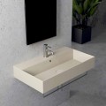 Rectangular Countertop or Wall-hung Ceramic Washbasin, Design 3 Sizes - Malvina