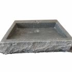 Nisa hand-washed rectangular washbasin made of stone andesite Viadurini