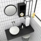 Round countertop washbasin in colored ceramic L 40 cm - Chicco Viadurini