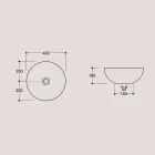 Round countertop washbasin in colored ceramic L 40 cm - Chicco Viadurini