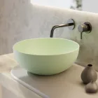 Round countertop washbasin in colored ceramic L 40 cm - Chicco Viadurini