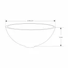 Round Countertop Washbasin in Resin Optic White Finish - Circle Viadurini