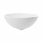 Round Countertop Washbasin in Resin Optic White Finish - Circle Viadurini