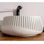 Round Countertop Washbasin Made of Cement and Resin - Ibisco Viadurini