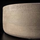 Round Gray Clay Washbasin Made in Italy - Tatiana Viadurini