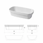 Semi-recessed Washbasin in White or Colored Ceramic by Trabia Design Viadurini