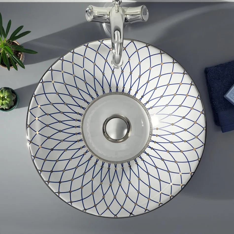 Semi-recessed washbasin in Fire Clay in different finishes Made in Italy - Capatosta Viadurini