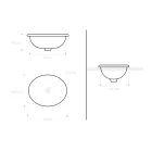 Semi-recessed washbasin in Araldica Brown Fire Clay Made in Italy - Botticino Viadurini