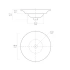 Semi-recessed washbasin in top quality French porcelain - Pausa Viadurini