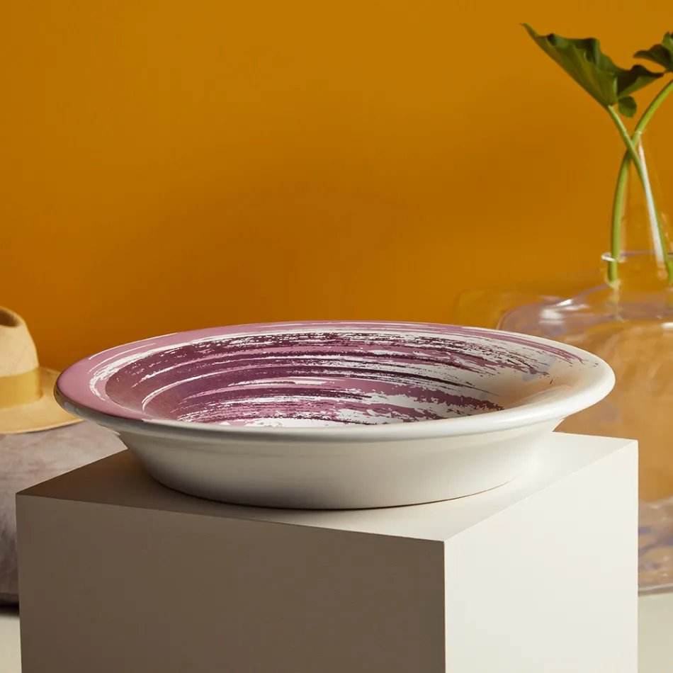 Semi-recessed washbasin in top quality French porcelain - Pausa Viadurini