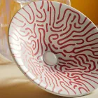 Semi-recessed washbasin in top quality French porcelain - Pausa Viadurini