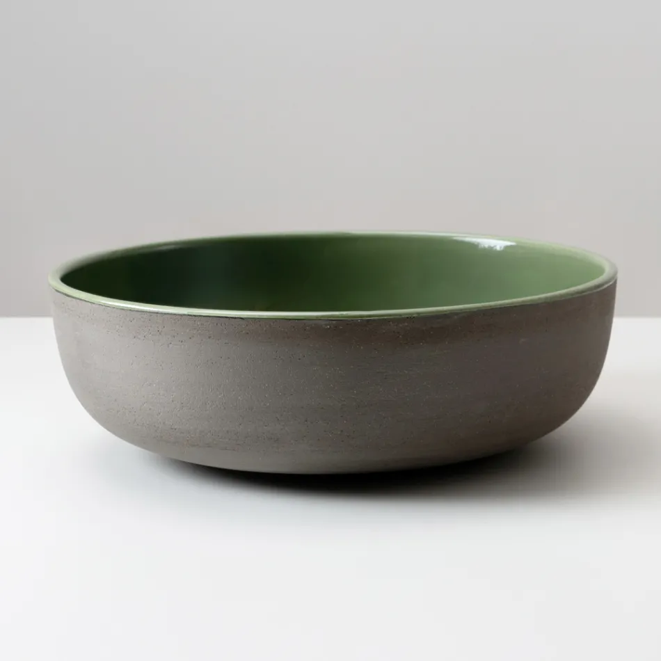 Countertop Washbasin in Dark Raku Made in Italy - Drip Viadurini