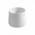 Round countertop sink in white or colored ceramic Oliena