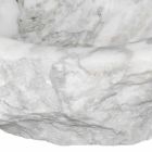 Round Carrara Marble Countertop Wash Basin Made in Italy - Canova Viadurini