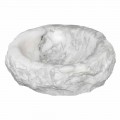 Rounded Raw Marble of Carrara Countertop Washbasin Made in Italy – Canova