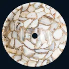 Mila agate stone round countertop washbasin, unique piece Viadurini