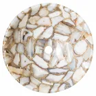 Mila agate stone round countertop washbasin, unique piece Viadurini