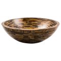 Round countertop washbasin handmade of tiger eye stone, Pollon