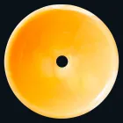 Countertop washbasin in orange onyx stone Aris Viadurini