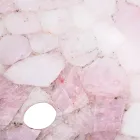 Paloma countertop washbasin handmade of rose quartz, unique piece Viadurini