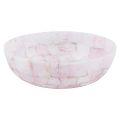 Paloma countertop washbasin handmade of rose quartz, unique piece