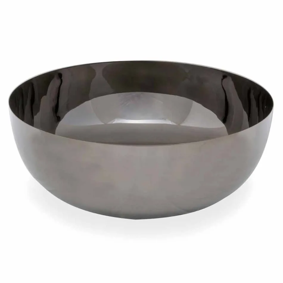 Round modern countertop washbasin in nickel metal Loano Viadurini