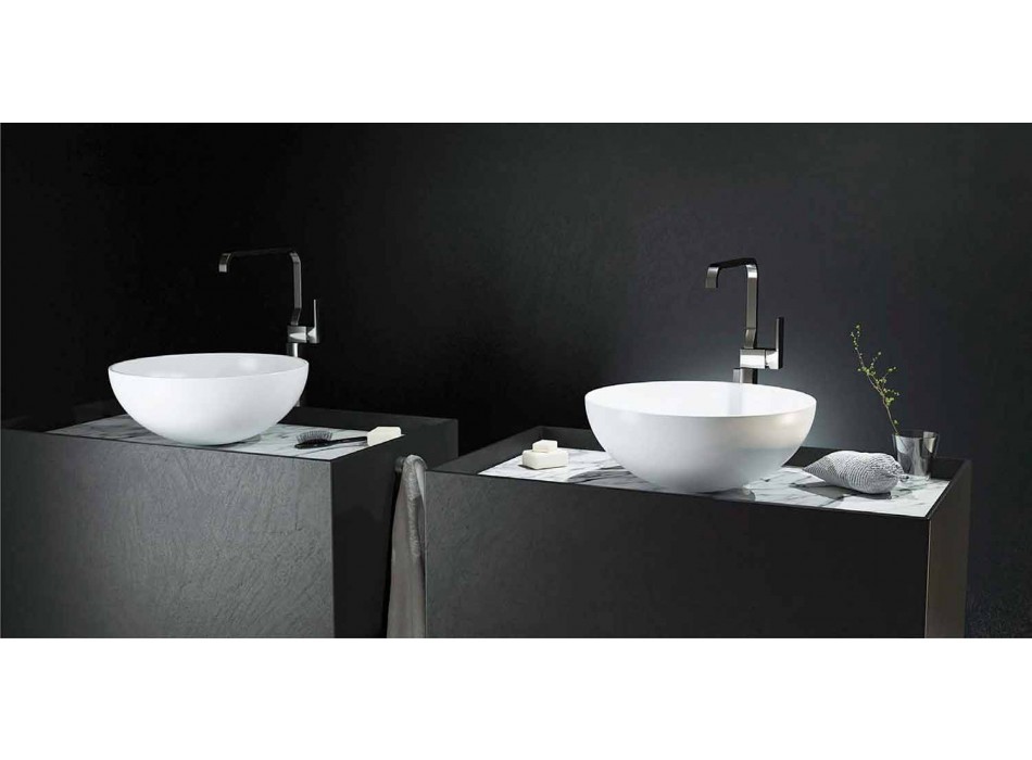 Circular freestanding standing washbasin made in Italy, Donnas Viadurini