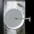 Circular freestanding standing washbasin made in Italy, Donnas Viadurini