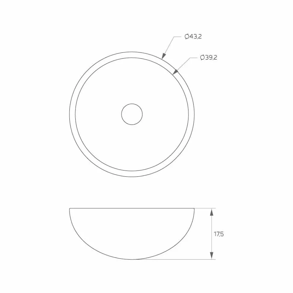Circular freestanding standing washbasin made in Italy, Donnas Viadurini