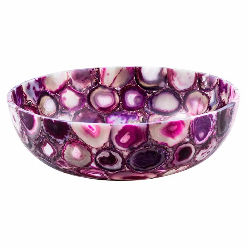 Round Agate Stone Countertop Sink - Buffalo Viadurini