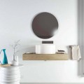 Design round countertop washbasin produced 100 % in Italy, Forino