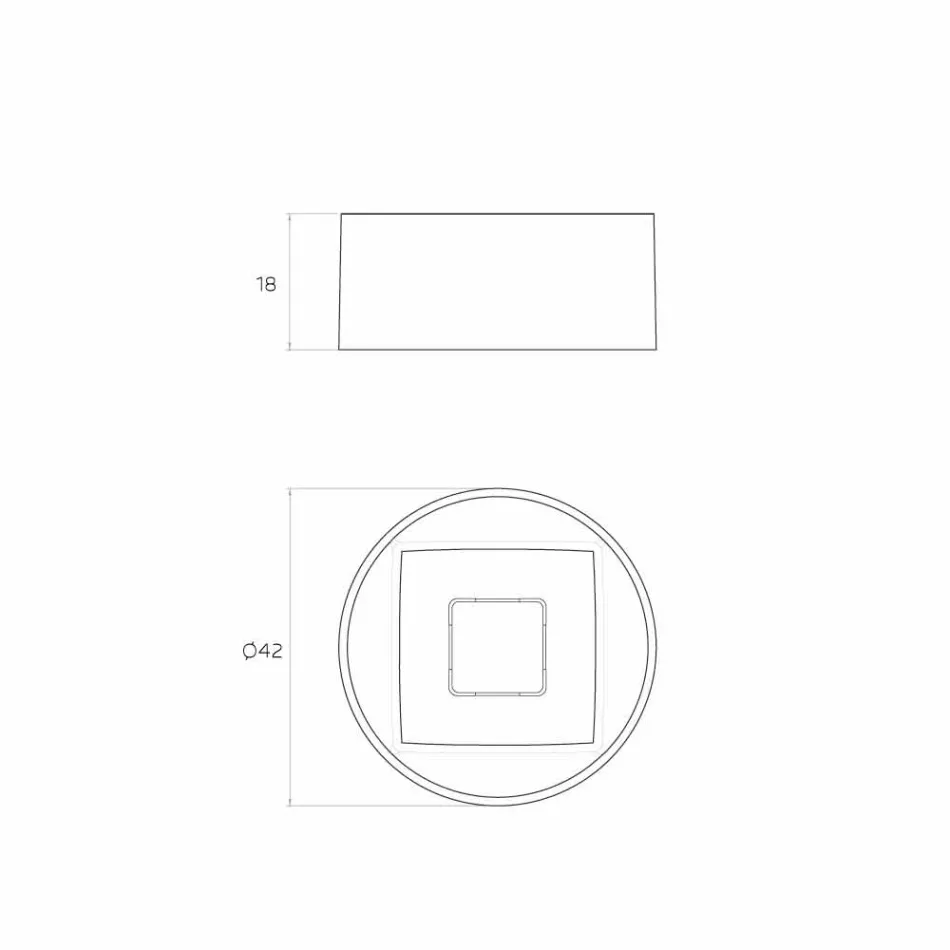 Round design countertop washbasin produced in Italy, Forino Viadurini